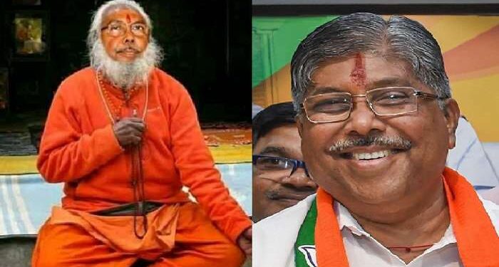 कोल्हापूरमध्ये चंद्रकांत पाटील यांचे साधूच्या वेशातील फोटो असलेले मिम्स वायरल..