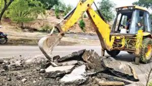 सांगली-कोल्हापूर महामार्गाची दुरुस्ती सुरू