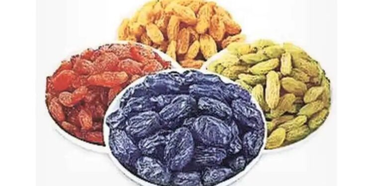 बेदाणा उत्पादन १ लाख ६० हजार टनांवर…