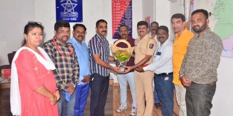 सांगली जिल्हा वृत्तवाहिनी पत्रकार संघाकडून नूतन पोलीस अधिकाऱ्यांचा सत्कार…