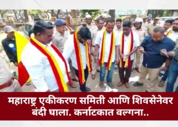 महाराष्ट्र एकीकरण समिती आणि शिवसेनेवर बंदी घाला : कर्नाटकात वल्गना