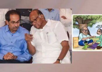 भाजपने उडवली ठाकरे गटाची खिल्ली..! व्यंगचित्रात शरद पवार ज्योतिषी दाखवत उद्धव ठाकरेंकडून वदवला “हा” प्रश्न..!