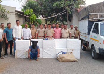 मिरजेत साडेचार लाखाचा गुटखा जप्त ; महात्मा गांधी पोलिसांची कारवाई.