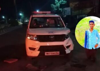 भयंकर.! पोलिसांच्या गाडीने ४ जणांना उडवलं, एकाचा जागीच मृत्यू, तिघे गंभीर जखमी