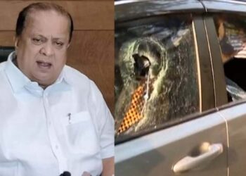 मोठी ब्रेकिंग – मराठा आंदोलनाची धग मंत्रालयापर्यंत; मंत्री हसन मुश्रीफ यांच्या गाडीची तोडफोड