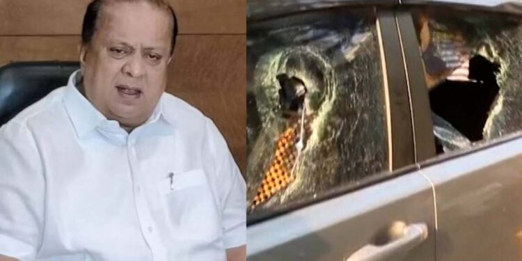 मोठी ब्रेकिंग – मराठा आंदोलनाची धग मंत्रालयापर्यंत; मंत्री हसन मुश्रीफ यांच्या गाडीची तोडफोड