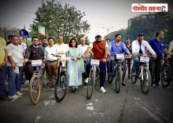 सांगली मिरज कुपवाड शहर महानगरपालिकेच्या वर्धापनदिनानिमित्त सायकल रॅली संपन्न