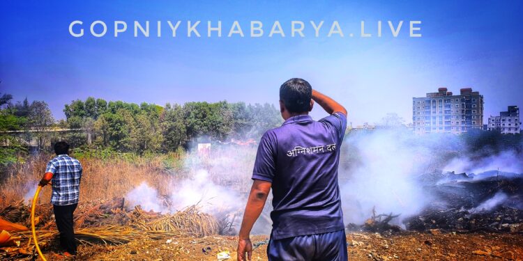 सांगली ब्रेकींग | आयुक्त बंगल्याशेजारी भरदुपारी आग, विझवण्यासाठी प्रयत्न सुरू..!