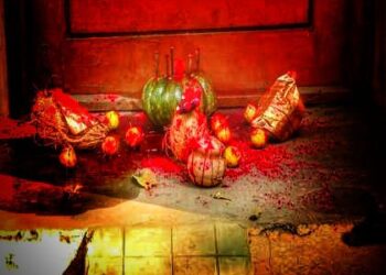 सांगली ब्रेकिंग | जादूटोण्याचा भयंकर प्रकार; दारात बांधले बकऱ्याचे मुंडके, लिंबू, काट्याची फांजर, हळदी-कुंकू, नारळाची पूजा