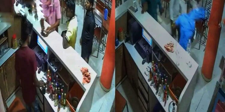 कोल्हापुरात गावगुंडांचा राडा; आधी फुकट दारू, नंतर बाटल्यांची तोडफोड