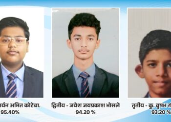 नवकृष्णा व्हॅली स्कूलचा दहावीचा शंभर टक्के निकाल.