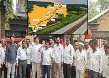 शक्तिपीठ महामार्ग मोजणीची नोटीस थांबवा, अन्यथा सामुदायिक आत्मदहन; मिरजेत निदर्शने