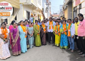 प्रभाग क्रमांक ३ मध्ये उमेदवारांचा जोरदार प्रचार; सर्वांगीण विकासासाठी भाजपला विजयी करण्याचे आवाहन