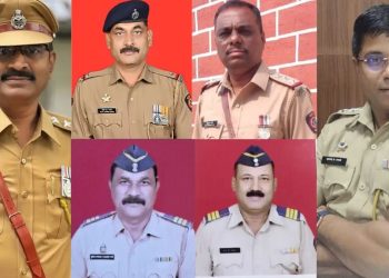 पोलिस अधिकारी गावडे, शिळीमकर, सावंत, कोरे, धनगर, लांडे यांचा सन्मान..!